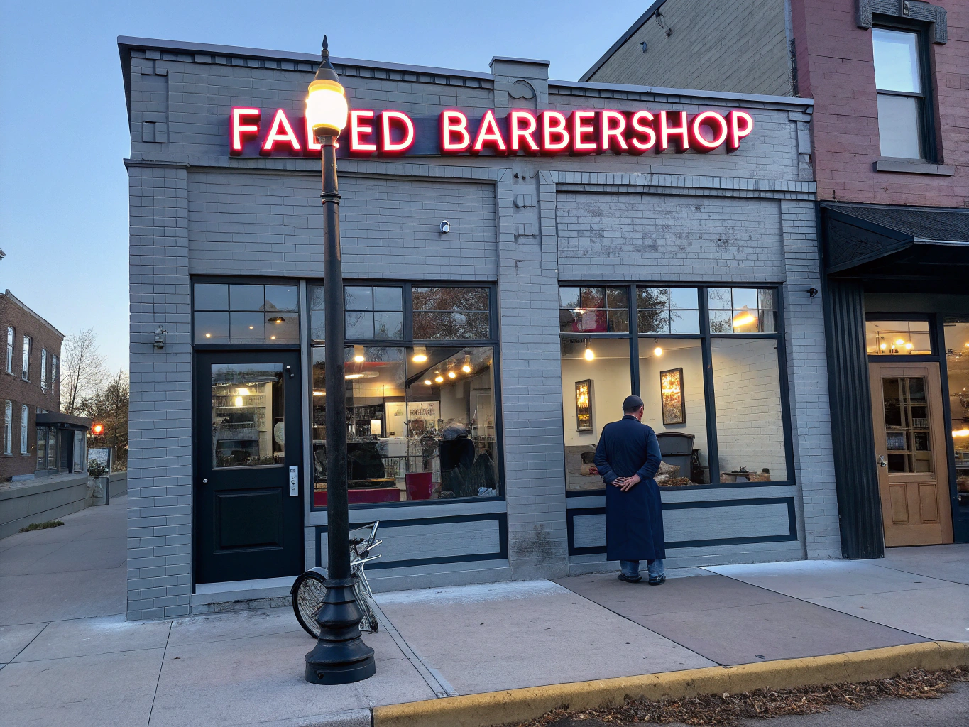 Harry's Barbershop storefront in Greenisland