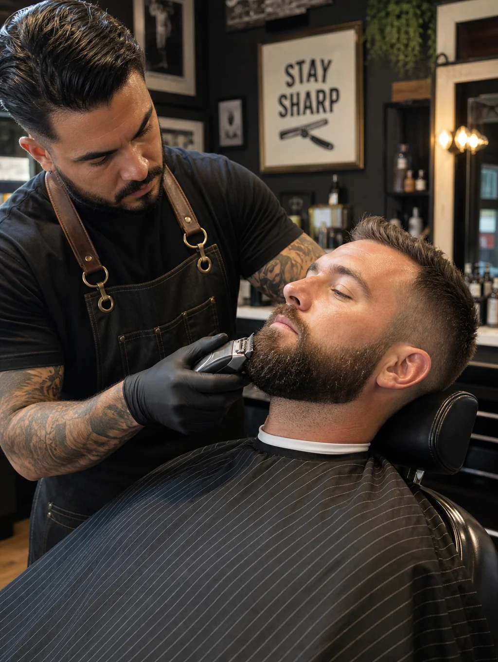 Professional beard grooming and shaping